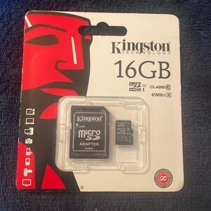 NWT Kingston Tech 16 GB. Micro SD adapter